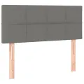 cadre de lit avec matelas Gris foncé 100x200cm Tissu