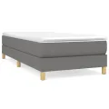 cadre de lit Gris foncé 100x200 cm Tissu