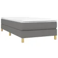 cadre de lit Gris foncé 100x200 cm Tissu