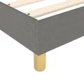 cadre de lit Gris foncé 100x200 cm Tissu