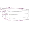 cadre de lit et matelas Vert foncé 140x200cm Velours