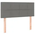 cadre de lit et matelas et LED Gris foncé 100x200 cm