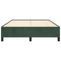 Cadre de lit Vert foncé 140x200 cm Velours