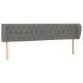 Tête de lit avec oreilles Gris foncé 203x23x78/88 cm Tissu