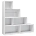 Bibliothèque/Séparateur de pièce Blanc brillant 155x24x160 cm