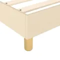 cadre de lit et matelas Crème 90x190 cm Tissu