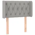 Tête de lit à LED Gris clair 83x16x78/88 cm Tissu