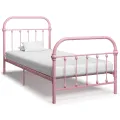Cadre de lit Rose Métal 90 x 200 cm