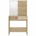 Coiffeuse avec LED chêne sonoma 74,5x40x141cm bois d'ingénierie