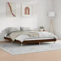 Cadre de lit chêne marron 120x200 cm bois d'ingénierie