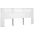 Armoire de tête de lit Blanc 220x18,5x104,5 cm