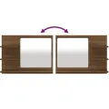 Miroir de bain Chêne marron 60x10,5x45 cm Bois d'ingénierie