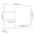 Miroir de bain Chêne marron 60x10,5x45 cm Bois d'ingénierie