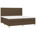 cadre de lit avec matelas Marron foncé 200x200 cm
