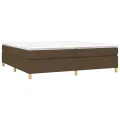 cadre de lit avec matelas Marron foncé 200x200 cm