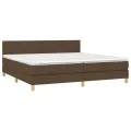cadre de lit matelas et LED Marron foncé 200x200 cm