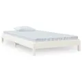 Lit empilable Blanc 90x190 cm Bois de pin massif