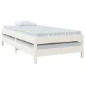 Lit empilable Blanc 90x190 cm Bois de pin massif