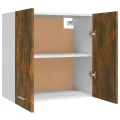 Armoire suspendue Chêne fumé 60x31x60 cm Bois d'ingénierie