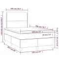 cadre de lit et matelas et LED Noir 120x200 cm Tissu