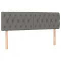 cadre de lit avec matelas Gris foncé 160x200cm Tissu