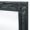Miroir mural style baroque 100x50 cm noir