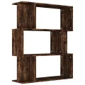 Bibliothèque/Cloison Chêne fumé 80x24x96 cm Bois d'ingénierie