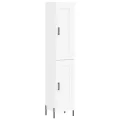 Buffet haut Blanc 34,5x34x180 cm Bois d'ingénierie
