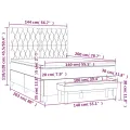cadre de lit avec matelas Gris clair 140x200cm Tissu