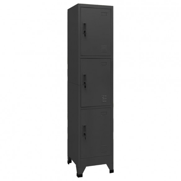 Armoire à casiers Anthracite 38x45x180 cm Acier