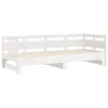 Lit coulissant Blanc Bois de pin solide 2x(80x200) cm