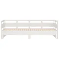 Lit coulissant Blanc Bois de pin solide 2x(80x200) cm