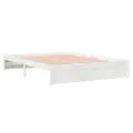 Cadre de lit Blanc Bois massif 150x200 cm Très grand