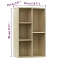 Bibliothèque/Buffet Chêne sonoma 50x25x80 cm Aggloméré