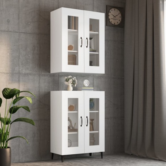 Armoire murale suspendue Blanc 69,5x34x90 cm