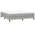 cadre de lit Gris clair 160x200 cm Tissu