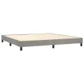 cadre de lit et matelas Gris clair 200x200cm Velours