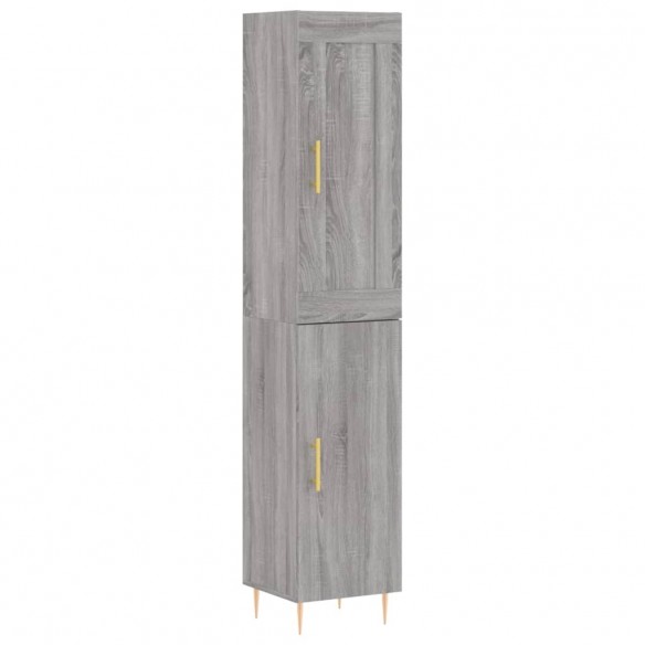 Buffet haut Sonoma gris 34,5x34x180 cm Bois d'ingénierie