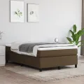 cadre de lit Marron foncé 120x200 cm Tissu