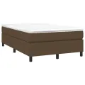 cadre de lit Marron foncé 120x200 cm Tissu