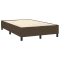cadre de lit Marron foncé 120x200 cm Tissu