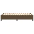cadre de lit Marron foncé 120x200 cm Tissu