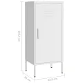 Armoire de rangement Blanc 42,5x35x101,5 cm Acier