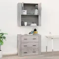 Armoire murale Sonoma gris 80x33x80 cm Bois d'ingénierie