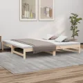 Lit coulissant 2x(100x200) cm Bois de pin massif