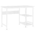 Bureau d'ordinateur Blanc 105x55x72 cm MDF et métal