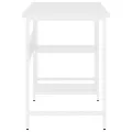 Bureau d'ordinateur Blanc 105x55x72 cm MDF et métal