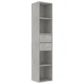 Bibliothèque Gris béton 36x30x171 cm Aggloméré