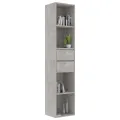Bibliothèque Gris béton 36x30x171 cm Aggloméré