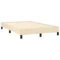 Cadre de lit Crème 120 x 200 cm Tissu